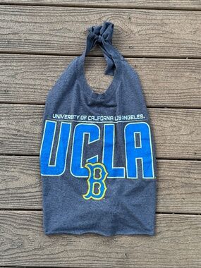 UCLA Bruins Reworked halter top charcoal one size